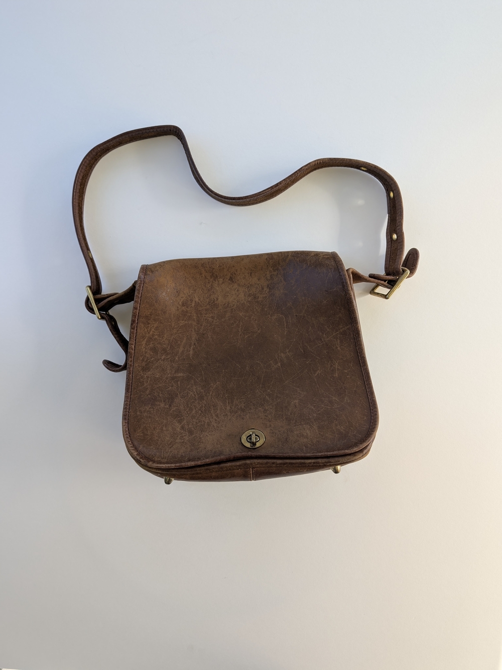 Coach Vintage 1970s Stewardess Messenger Bag Cognac Tobac